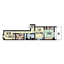 パルティール四条 1階2SDKの間取り