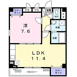 ｆｏｒｅｓｔａｇｅ　西院 3階1LDKの間取り