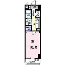 Ｄ・マローネ　桂 3階1Kの間取り