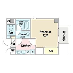 サンフローラ丸太町 ワンルームの間取図画像