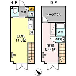 LAPiS目黒本町 1LDKの間取図画像