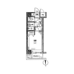 メインステージ三軒茶屋 1Kの間取図画像