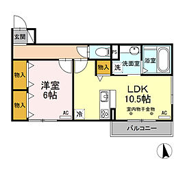 Es tupendo 3階1LDKの間取り