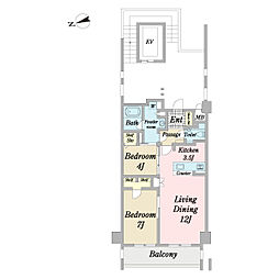 間取図画像 2LDK