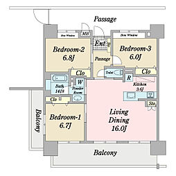 間取図画像 3LDK