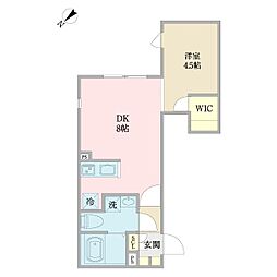 ＬＵＯＲＥ文京千石 3階1DKの間取り