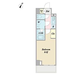 ＤｅＬＣＣＳ板橋Ｓｏｕｔｈ 9階1Kの間取り