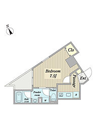 Ｂ．Ｃａｕｓｅ　Ｒｅｓｉｄｅｎｃｅ 6階1Kの間取り