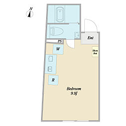 プラチナヒルズ東十条 ワンルームの間取図画像