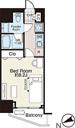 ＡＩＦＬＡＴ四谷若葉 5階1Kの間取り
