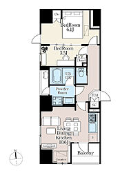 ザ・ライオンズフォーシア町屋 11階2LDKの間取り