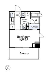 ブラウ戸越銀座スカイ 1Kの間取図画像