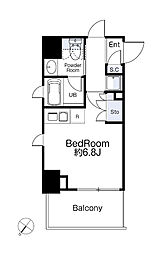 ブラウ戸越銀座スカイ ワンルームの間取図画像
