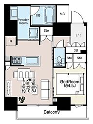 ベルファース本所吾妻橋 1LDKの間取図画像