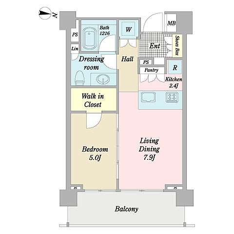 間取り イクサージュ目黒 4階/-