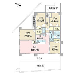 サンクレイドル柏桜台 4LDKの間取図画像