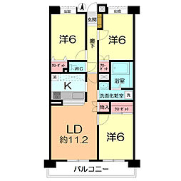 第五シマ企画ビルアイランドマンション・2 3LDKの間取図画像