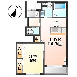 ブリアライズ 1LDKの間取図画像