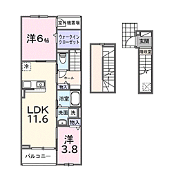 ミルト ブリッサ 大原 2LDKの間取図画像