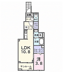 ミルト ブリッサ 大原 1LDKの間取図画像