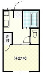 カレッジコート松本 1Kの間取図画像