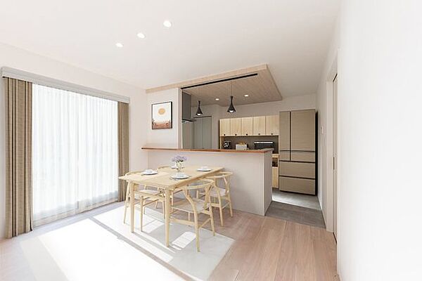 【狭山不動産建築例】ご相談承っております。家具部分はCGで作成したイメージです。