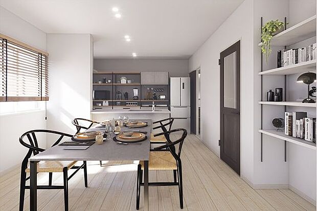 リビングパース　広々とした空間設計でゆったりとくつろげます。