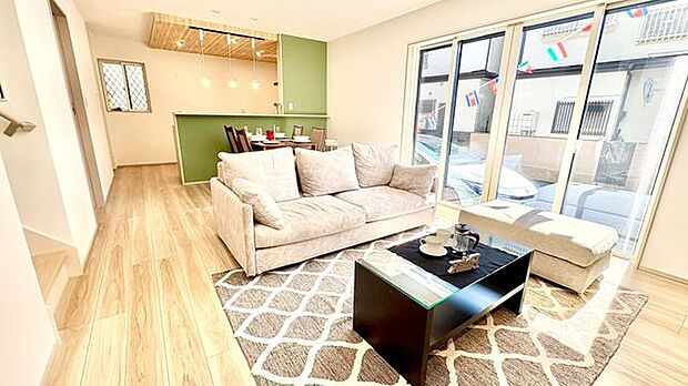 アクセントクロスのある素敵な空間