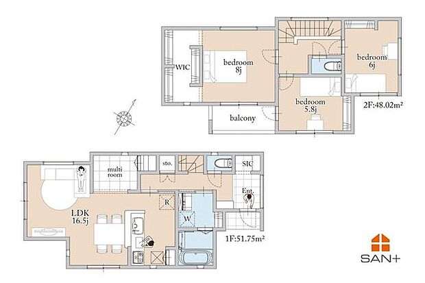 3号棟/間取り図 生活しやすい間取りにしました