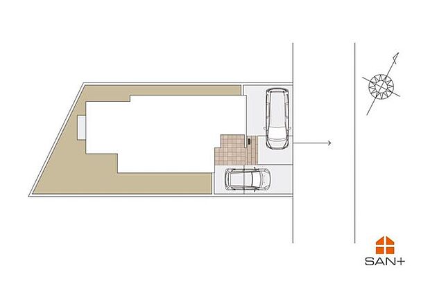 3号棟/区画図 カースペース2台可