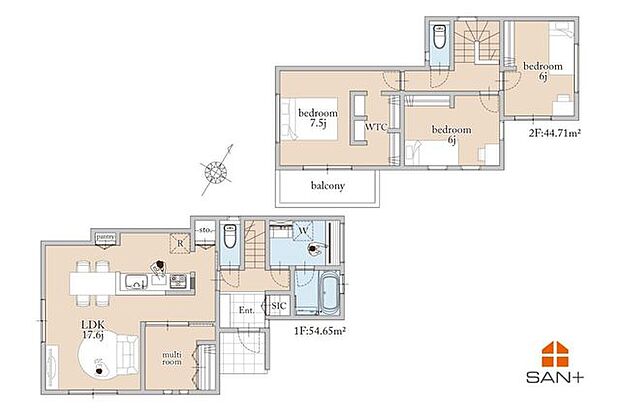 全室6帖以上 生活しやすい間取りです