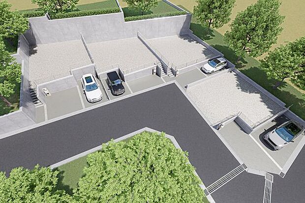 現地パース 全区画ゆとりの40坪超で、安心感ある街並みが整った分譲地