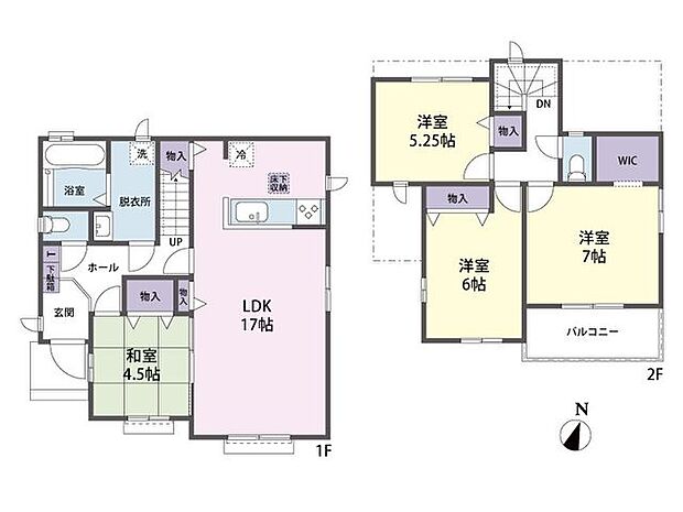 B号棟　間取り図4LDK+WIC