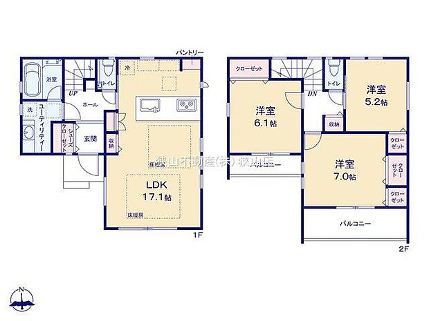 全居室2面採光で明るく風通し良好の3LDK。収納も豊富です。