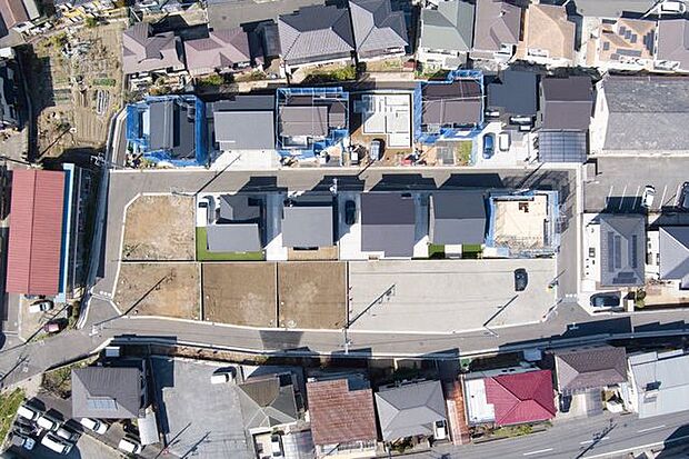 空撮ブリエガーデン広瀬東4丁目 第4条件付き売地!8.14区画 販売中!