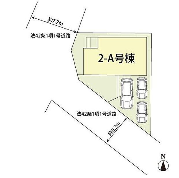 区画図土地　42.3坪！