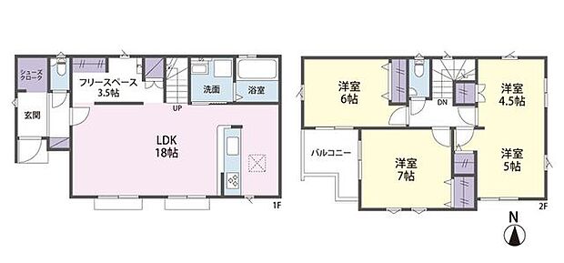 間取り図 4LDK+フリースペース+カースペース
