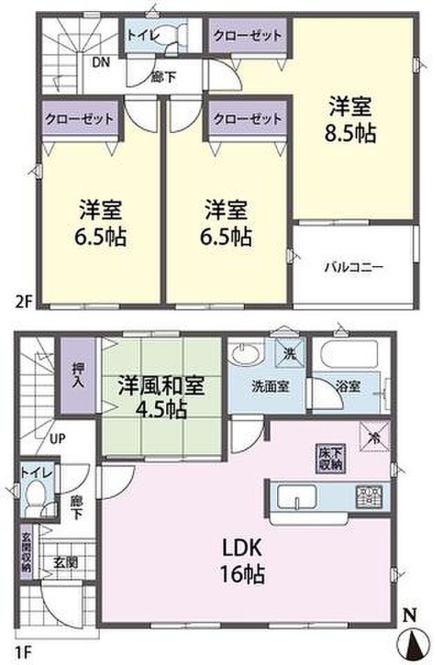 1号棟 間取図4LDK