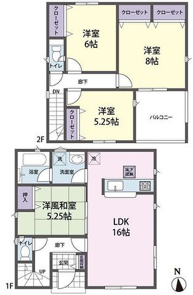 2号棟 間取り図4LDK