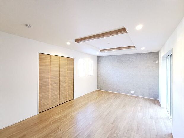 リビングリビングには、可動収納棚付き