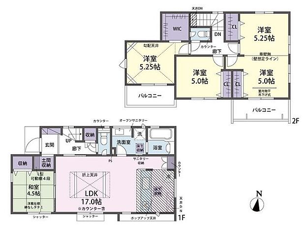 ファミリーにもおすすめのゆったりとした4LDKです。