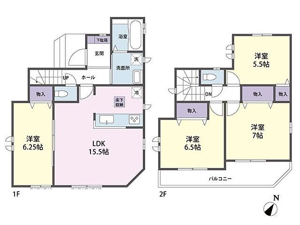 間取り図3LDK+カースペース