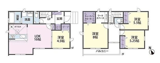 間取り図4LDK+カースペース