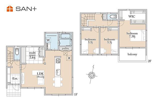 5号棟 間取り図4LDK+SIC+カースペース2台