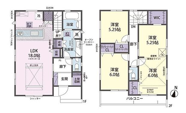 間取り図3LDK+WIC