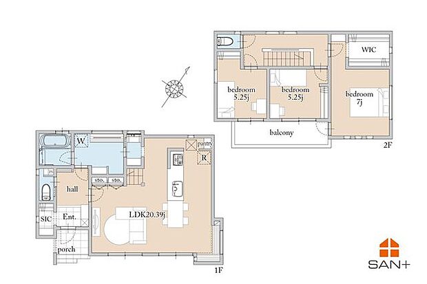 2号棟　間取り図4LDk+SIC+WIC