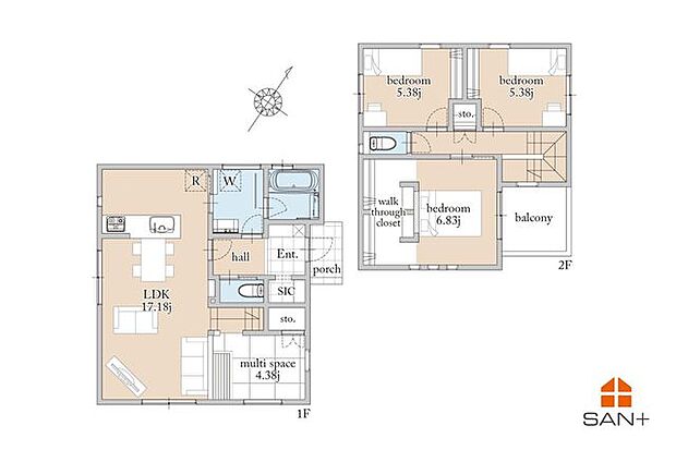 2号棟 間取り図4LDk+SIC+WIC
