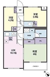 センチュリー入曽 3LDKの間取図画像
