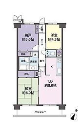 エクレール川越南 2SLDKの間取図画像