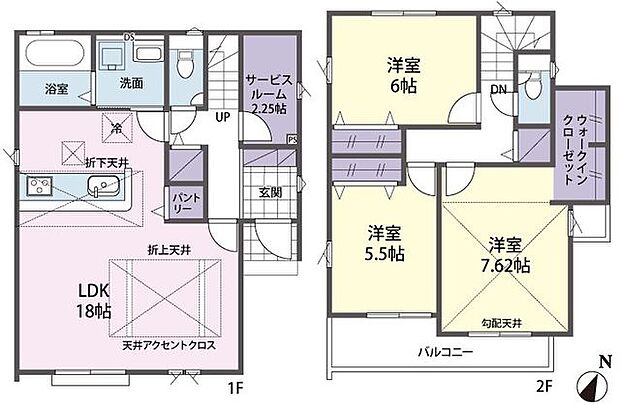 3号棟 間取り図4LDK+ワークスペース+WIC+SC